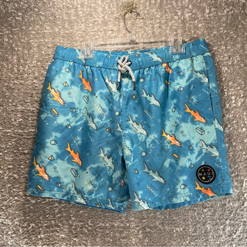 Maui And Sons Men's Shorts Size XL Board Swim Trunks Colorful Pockets Lined